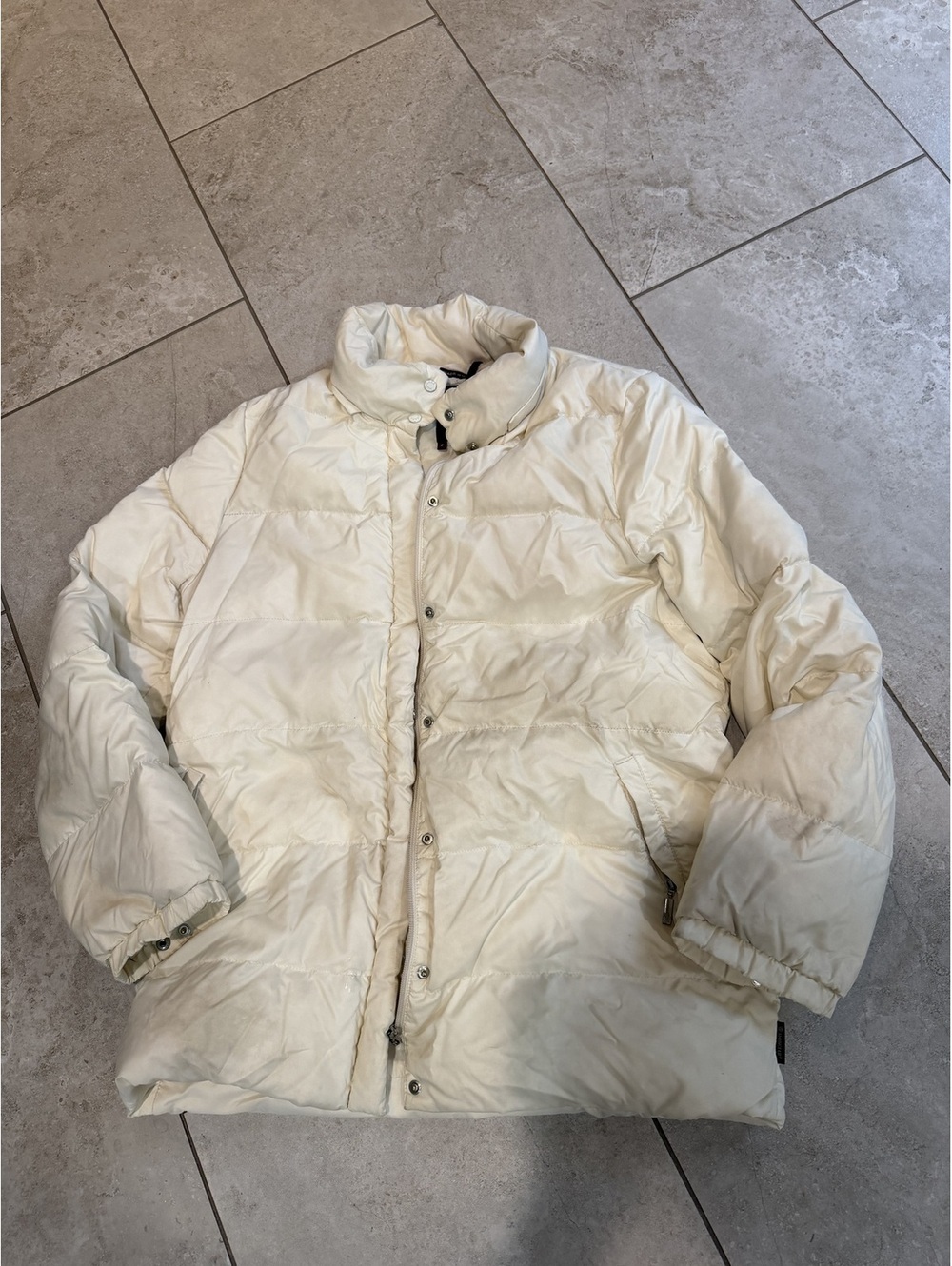 Moncler Cream Down Puffer coat jacket size 2 US M